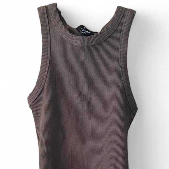 Justify Chocolate Ribbed Tank Top - Picture 2 of 5